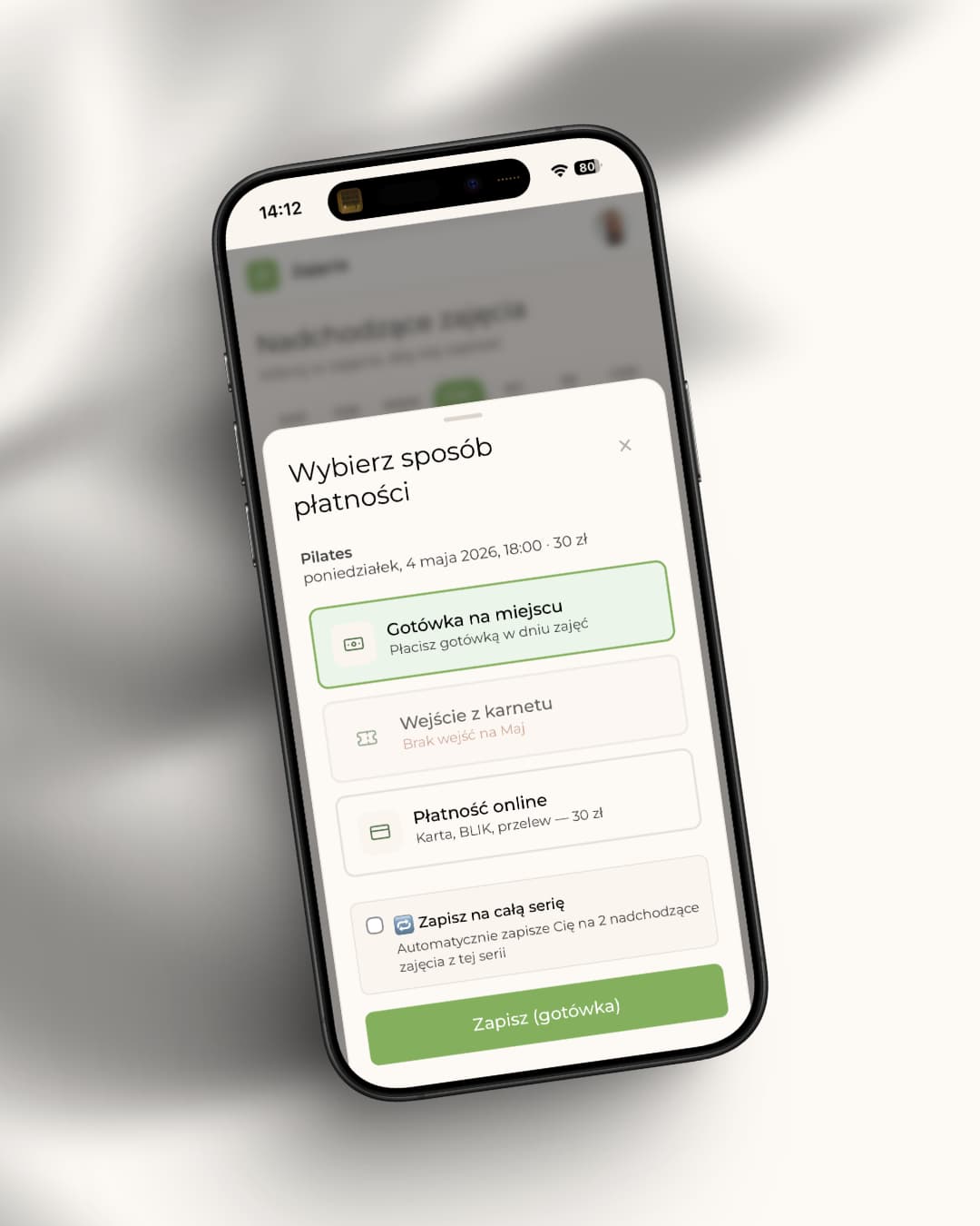 Płatność BLIK na telefonie — system płatności online dla studia